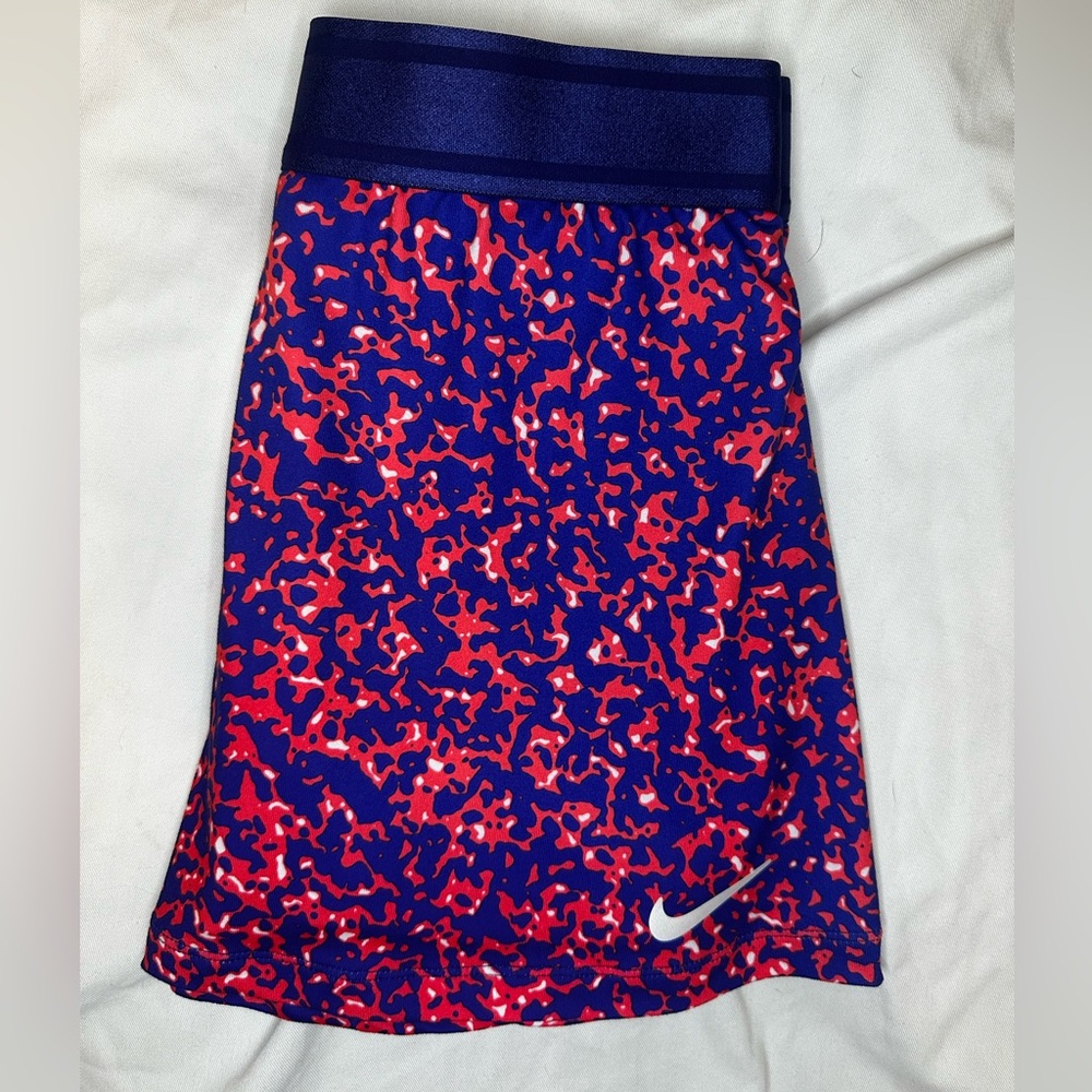 NikeCourt Dri-FIT Tennis Skort Women’s XS Blue Red Printed Athletic Shorts Skirt